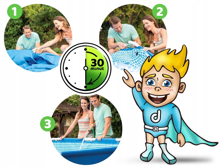 BASEN OGRODOWY STELAŻOWY 366x76 OGRÓD INTEX 28210