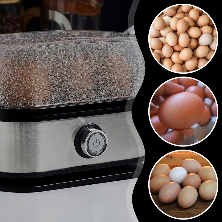 JAJOWAR AUTOMAT DO GOTOWANIA JAJEK OMLETU 6 JAJEK 200W ZESTAW Z MIARKĄ