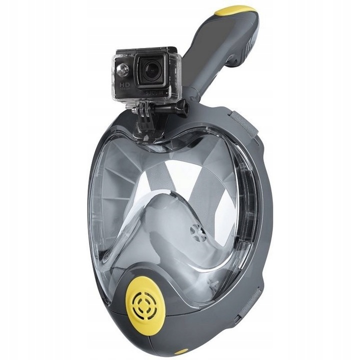 Maska do nurkowania Pełnotwarzowa z rurką fajką Pro5 Okulary od snurkowania
