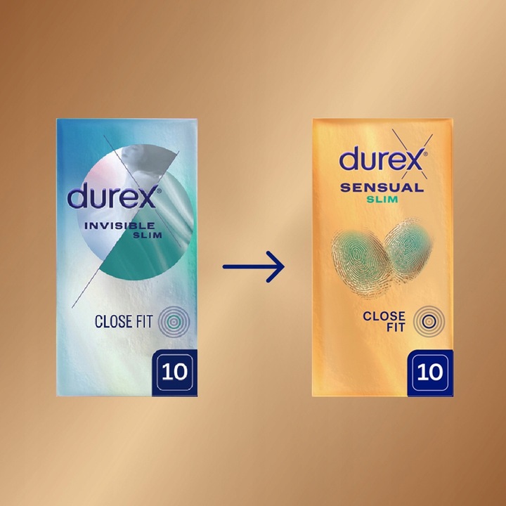 Prezerwatywy DUREX SENSUAL SLIM super cienkie dopasowane nawilżone 10 szt.