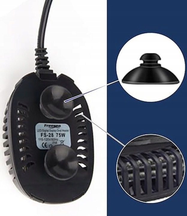 PRZEPŁYWOWA GRZAŁKA DO AKWARIUM 50W Z TERMONSTATEM WYŚWIETLACZ LED