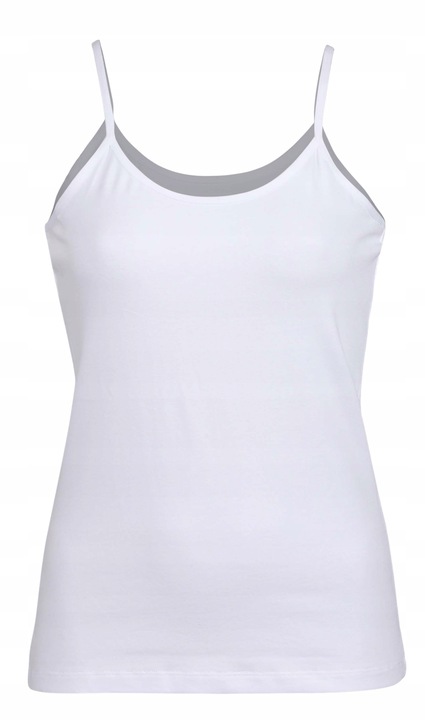 PODKOSZULEK na wąskich ramiączkach damski GŁADKI BAWEŁNIANY - M