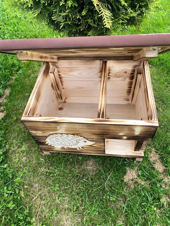 DREWNIANY domek dom dla JEŻA jeży lęgowy budka legowisko schron xxl