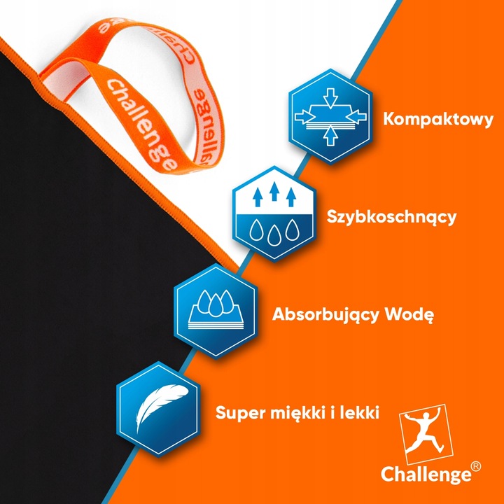 RĘCZNIK Z MIKROFIBRY 80x150 cm czarny NEW