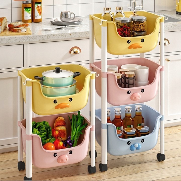 PLASTIKOWY POJEMNIK REGAŁ KOSZ NA ZABAWKI 3 SZUFLADY