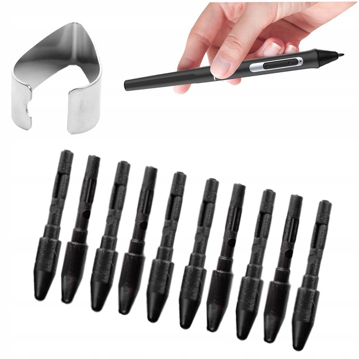 10x Wymienne końcówki do pióra W09 do tabletu BOSTO + urządzenie do wymiany