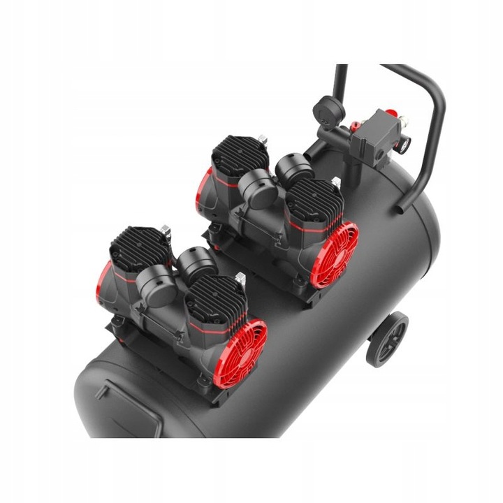 KOMPRESOR 100L CICHY BEZOLEJOWY 4 TŁOKI 2 POMPY SPREŻARKA 230V