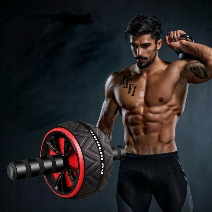 ROLLER KÓŁKO DO ĆWICZEŃ MIĘŚNI BRZUCHA AB WHEEL + MINI MATA