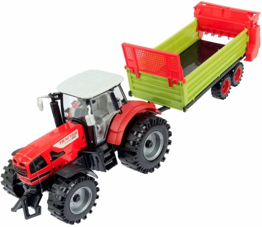 Duży Traktor z Przyczepą Ciągnik NAPĘD Ruchome elementy