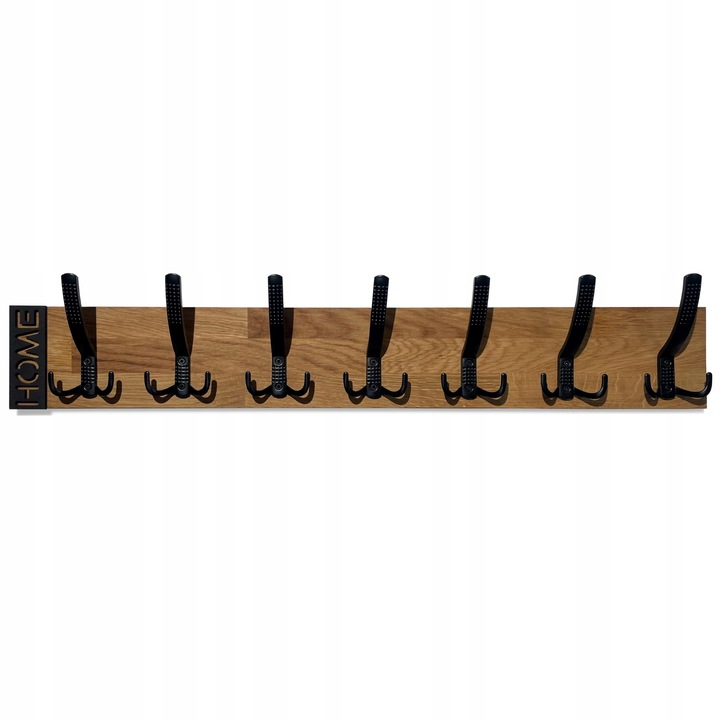 Wieszak ścienny na ubrania Modern drewniany Oak 80cm do przedpokoju