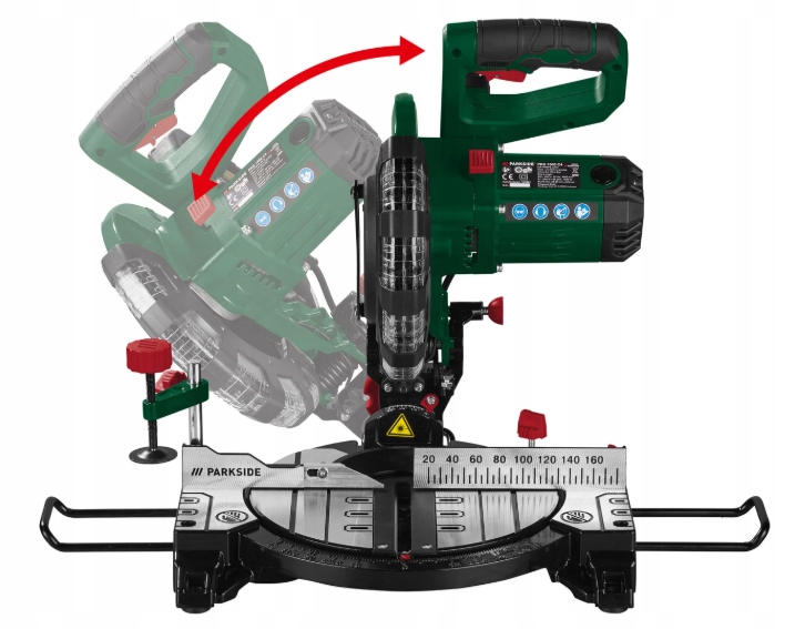 Pilarka ukosowa do drewna Z LASEREM do cięcia PARKSIDE PKS 1500 C4