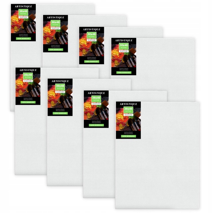 8 szt PODOBRAZIA PŁÓTNO DO MALOWANIA 30x40 cm PODOBRAZIE MALARSKIE +GRATIS