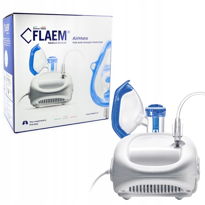 INHALATOR NEBULIZATOR DLA DZIECI FLAEM AIRMATE 2 TRYBY INHALACJI CERTYFIKAT