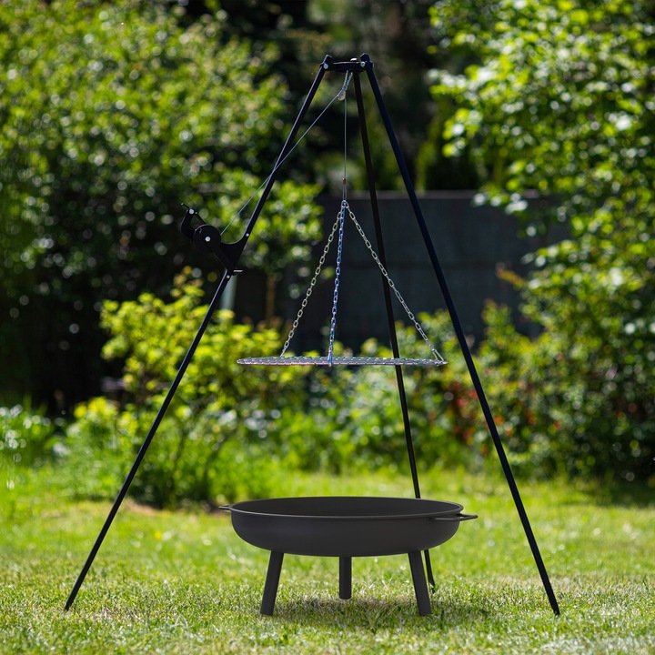 palenisko ogrodowe surowa stal czarne Ø58 cm misa do ogniska pod