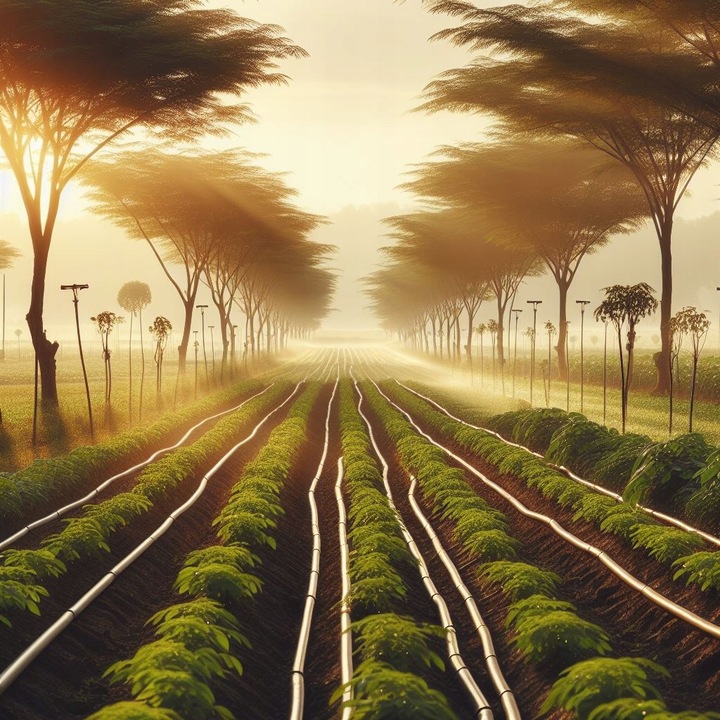 ZESTAW LINIA kroplująca Z KOMPENSACJĄ wąż ogrodu NAWODNIENIE 100M SET4