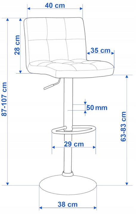 HOKER WELUROWY PIKOWANY OBROTOWY REGULOWANY KRZESŁO BAROWE DO JADALNI
