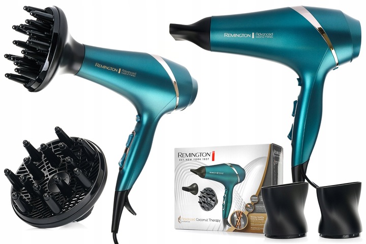 SUSZARKA DO WŁOSÓW REMINGTON Z JONIZACJĄ UV + DYFUZOR SENSOR SILNIK