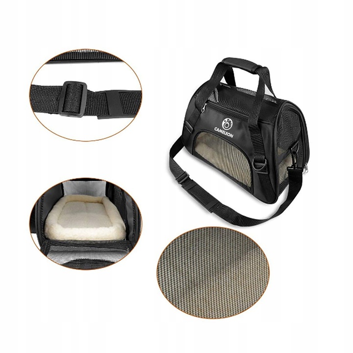 SOLIDNY Transporter dla Kota Psa Zwierząt Torba Podróżna MIĘKKA MATA GRATIS