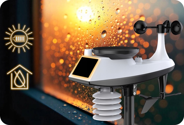 Bezprzewodowa stacja pogodowa pogody higrometr termometr budzik