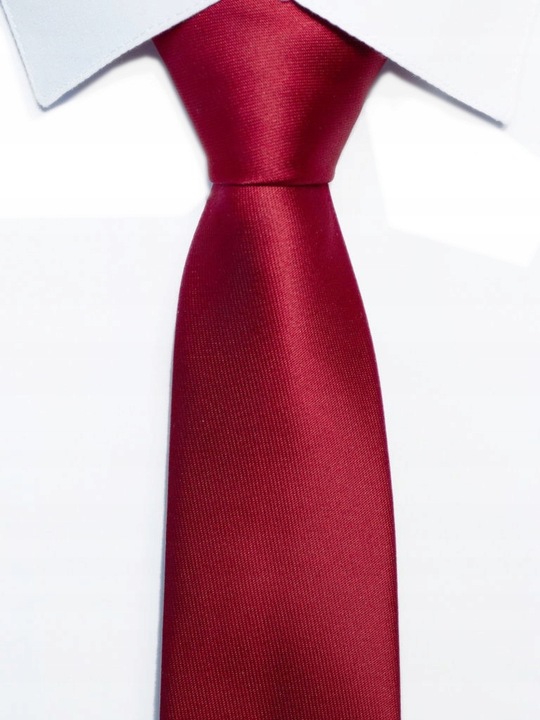 Krawat klasyczny czerwony