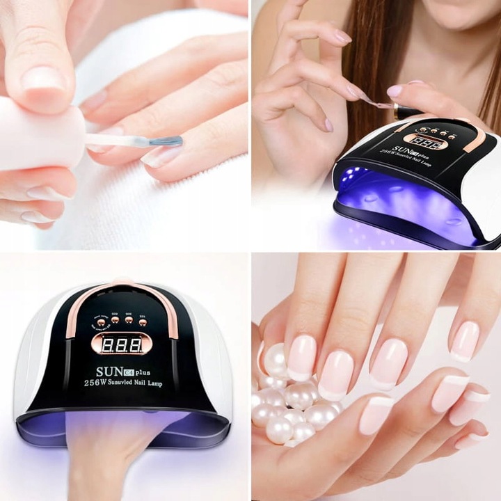 LAMPA DO PAZNOKCI UV LED 256W DO HYBRYD ŻELI MOCNA HYBRYDY SUN C4 PLUS