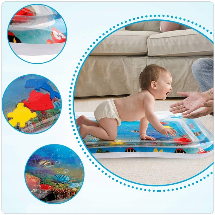 MATA SENSORYCZNA WODNA DLA NIEMOWLĄT DMUCHANA XXL