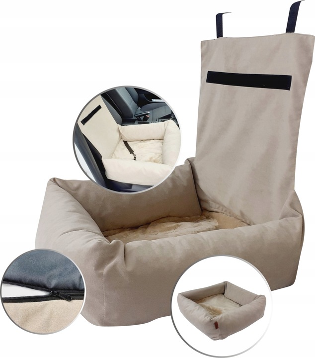 Fotelik samochodowy dla psa Transporter Velvet