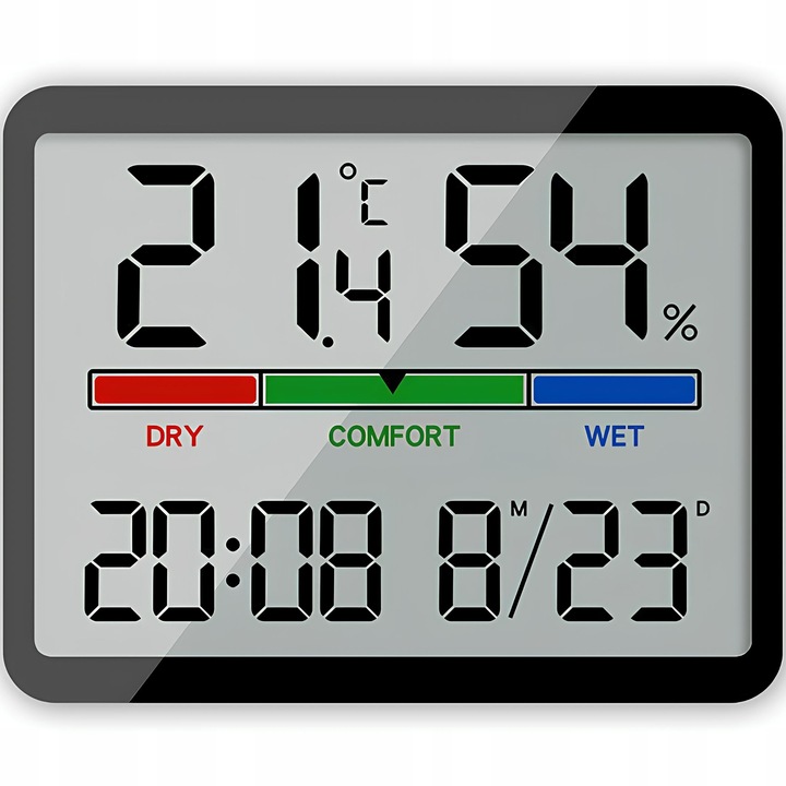 Stacja Pogodowa Termometr POKOJOWY ZEGAR LCD Stacja pogody wewnętrzna