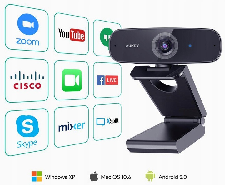 Kamera internetowa Aukey PC-W3 2 MP 1080P mikrofon