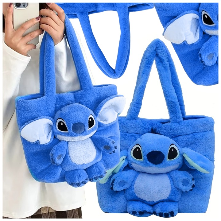 TOREBKA PLUSZAK STICH STITCH MASKOTKA PLUSZOWA TOREBECZKA NA RAMIĘ DZIECI