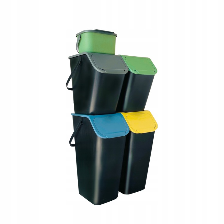 4x Kosz Na śmieci Odpady Kosze do Segregacji BINI + POJEMNIK MiniBini 35L