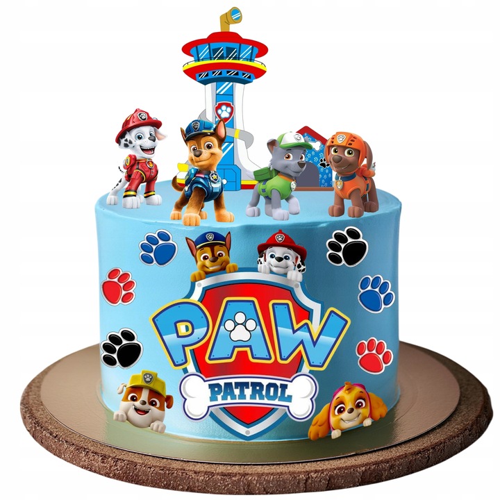 Jadalne Dekoracja z opłatka cukrowego PSI PATROL NIEBIESKI wycięte