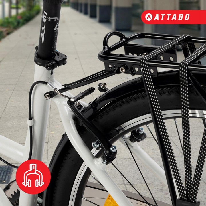 Rower trekkingowy damski ATTABO 17" Shimano Altus Dynamo Nexus Suntour