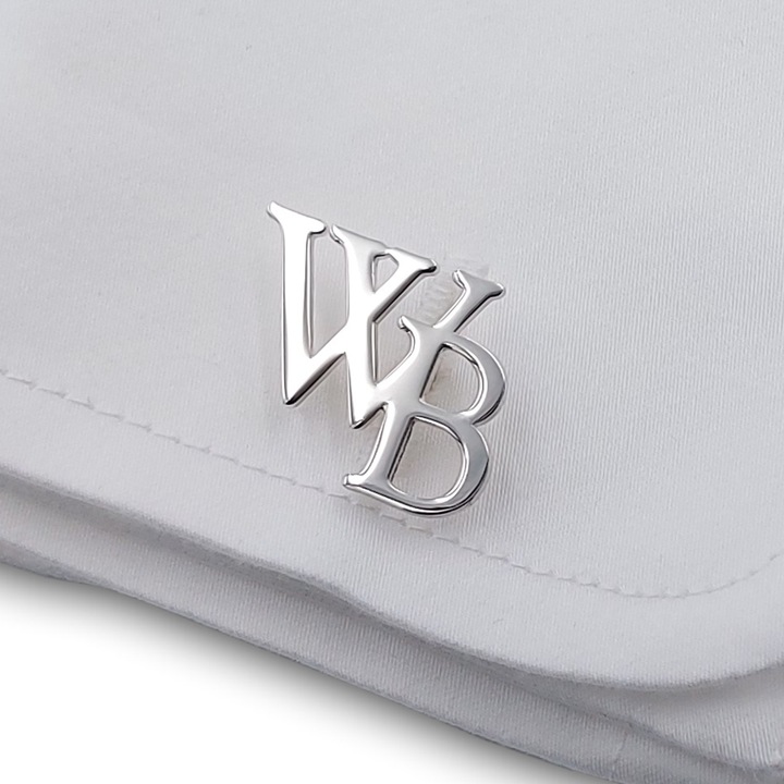 Spinki do mankietów inicjały Litera Litery Prezent