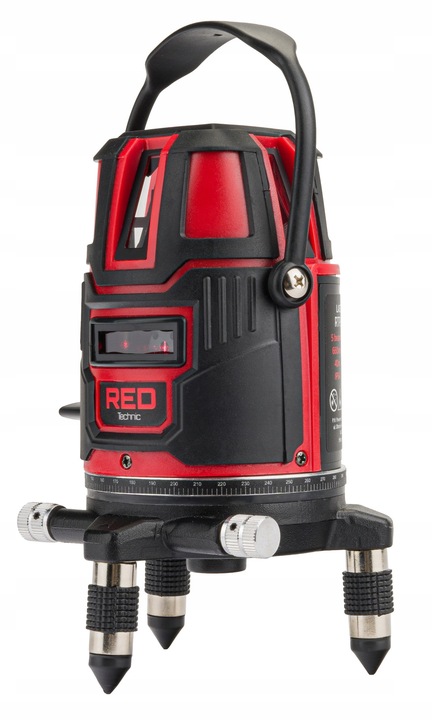 POZIOMICA LASEROWA LASER KRZYŻOWY 360 CZERWONY MOCNY 40M WALIZKA