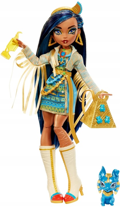 Monster High Cleo De Nile Lalka Modowa Zestaw AKCESORIA HHK54 MATTEL