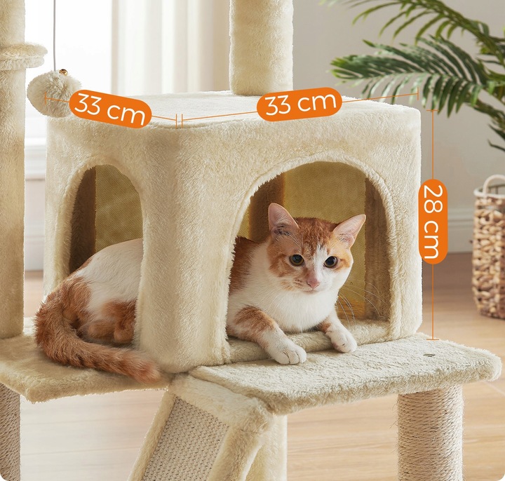 Drapak dla Kota Legowisko Domek Słupek z Zabawkami