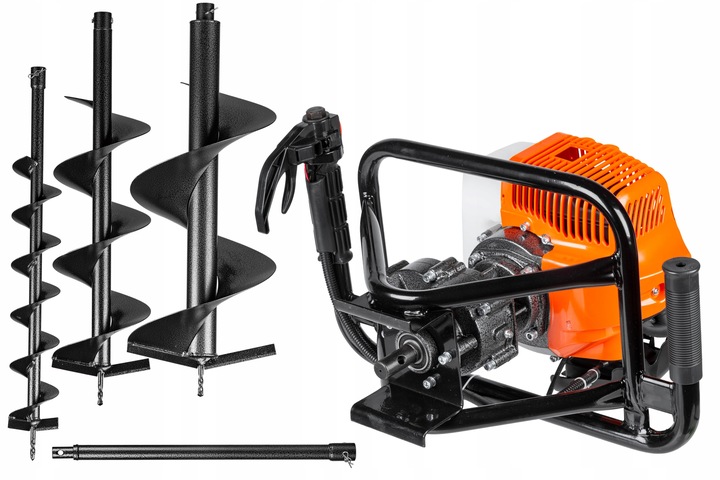 WIERTNICA GLEBOWA ŚWIDER SPALINOWY DO GLEBY 3 WZMOCNIONE WIERTŁA DO