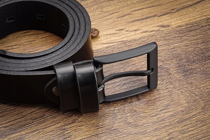 PASEK MĘSKI GRACIO CZARNA KLAMRA KLASYK Skórzany