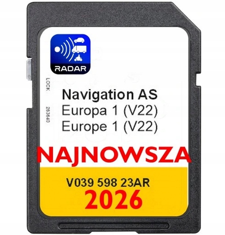 MAPA SD GPS DISCOVERY MEDIA MIB2 V22 2026 CADDY TIGUAN PASSAT POLO
