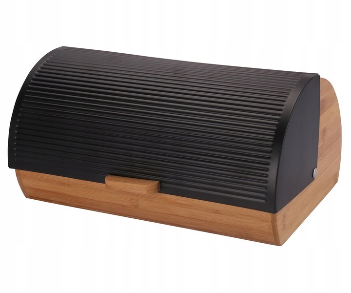 CHLEBAK POJEMNIK NA CHLEB PIECZYWO CZARNY DUŻY BAMBUSOWY