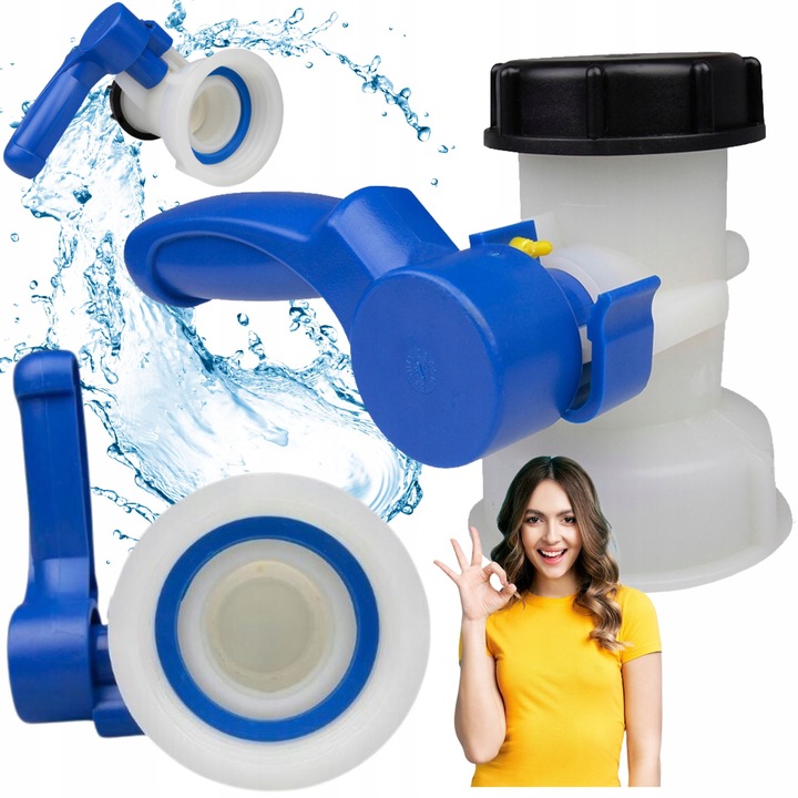 Zawór Korek fi-75 do MAUSER Do Zbiornika 1000l Kran Wąż Mauzer IBC