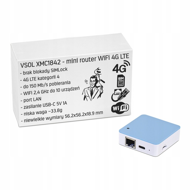 Router Modem SIM 4G LTE do samochodu Android Auto Play Plus T-mobile Orange