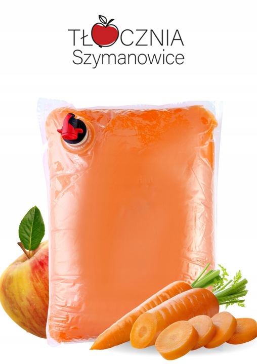 Sok z Jabłek i Marchwi 100% Tłocznia Szymanowice 5l NFC Sok Jabłko
