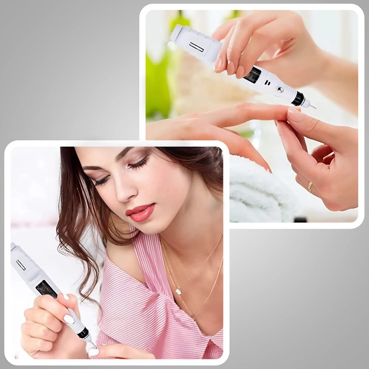 FREZARKA DO PAZNOKCI MANICURE PEDICURE DO USUWANIA HYBRYD ŻELU + FREZY