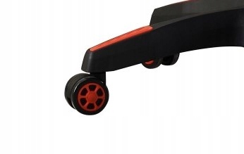 FOTEL GAMINGOWY HORSEKING Z PODNÓŻKIEM OBROTOWY DO GRY KRZESŁO CZERWONY