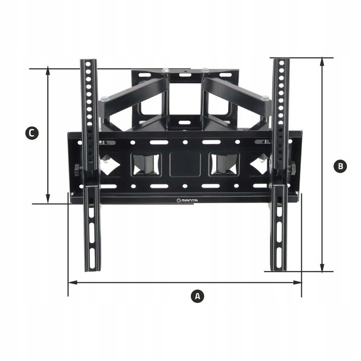 UCHWYT DO TELEWIZORA TV ŚCIENNY WIESZAK 26-75 CALI ŚRUBY POZIOMICA