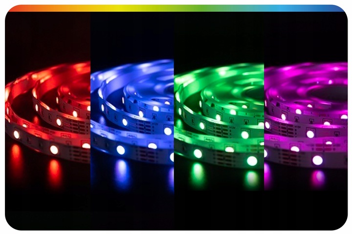 TAŚMA LED 4M RGB USB 5050 do TV Ledy PILOT APLIKACJA ZESTAW PAMIĘC KOLORU
