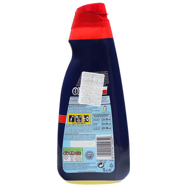 Finish Żel 3 x 1000ml do Zmywarki 150 Myć ALLinOne LEMON Cytrynowy