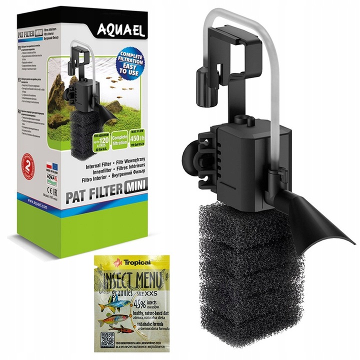AQUAEL FILTR PAT MINI wewnętrzny do akwarium 120l